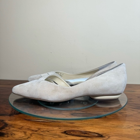 Franco Sarto Braela Almond Toe d'Orsay Flat in sand suede - Picture 6 of 16